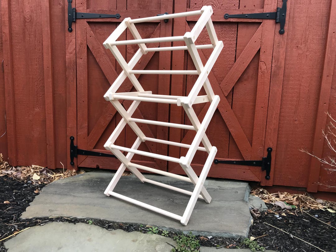 Maple Wood Laundry Drying Rack – Amish Made, Foldable 20