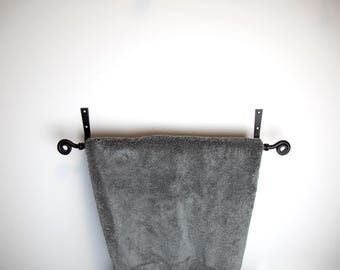 Toilettenpapierhalter & Handtuchring Aus Gusseisen – 2-teiliges Set, Antiker Stil, Dunkelbraun