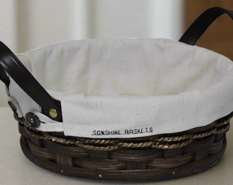 Runder unterhaltsamer Korb, Amish handgemachter gewebter Korb, anpassbar