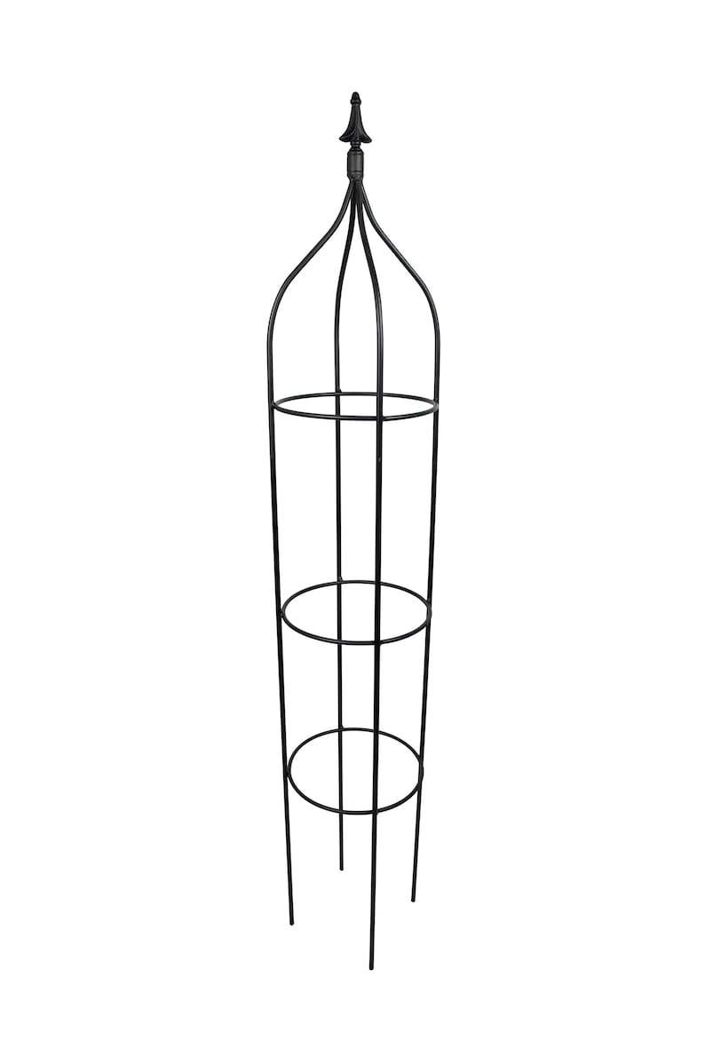 Round Obelisk Garden Trellis - Black Wrought Iron - Small & large - Amish made image 10