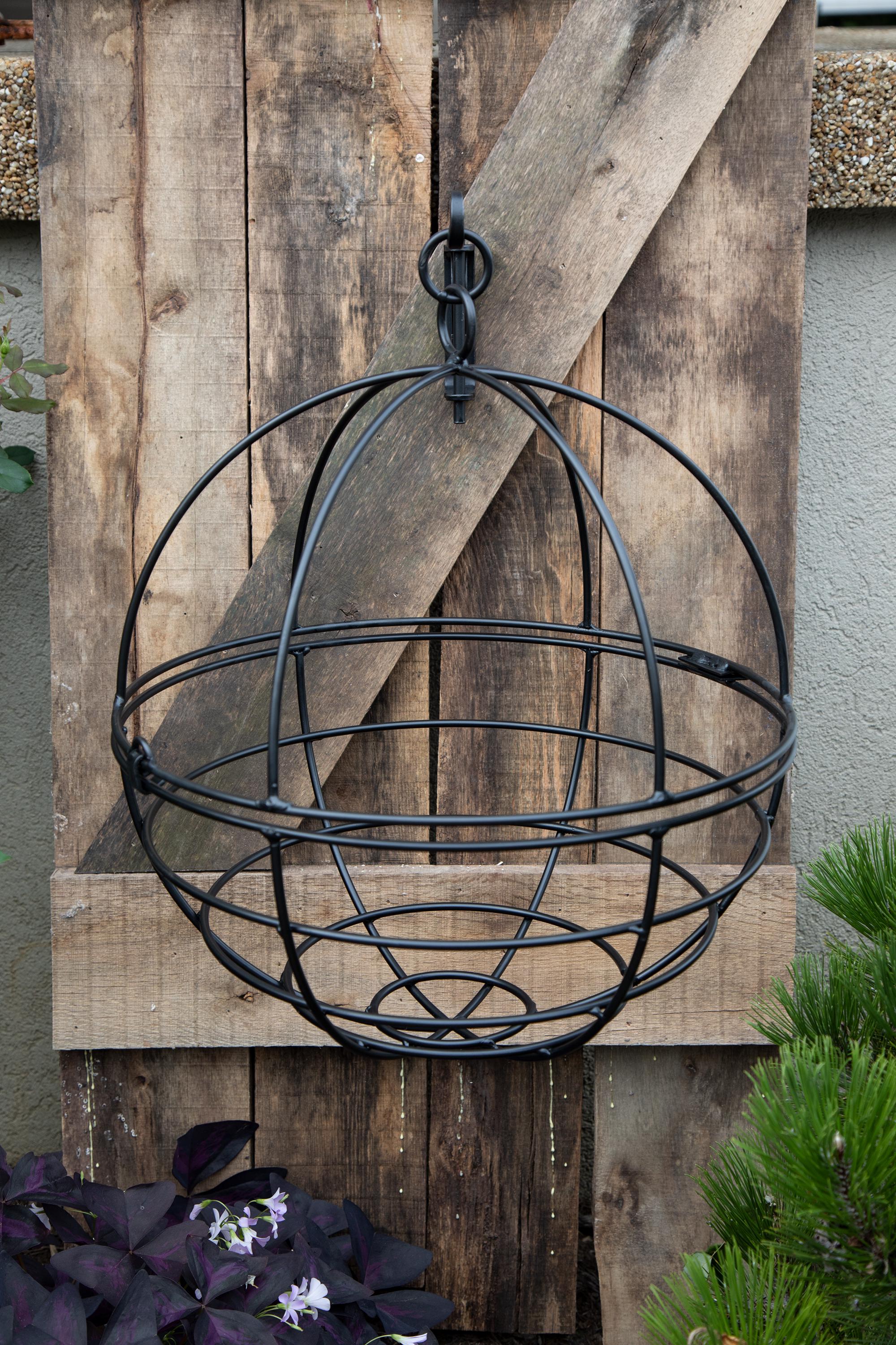 Wrought Iron Hanging Basket -  Plant Hanger - Amish made - 18" round