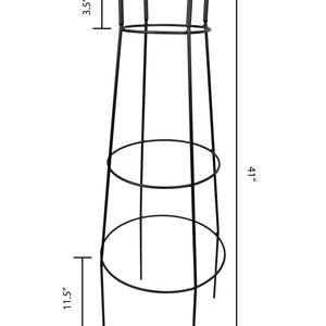 Round Obelisk Garden Trellis - Black Wrought Iron - Small & large - Amish made image 19