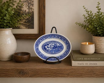 Wrought Iron Plate Holder - Amish Made Kitchen Storage, Heirloom Display