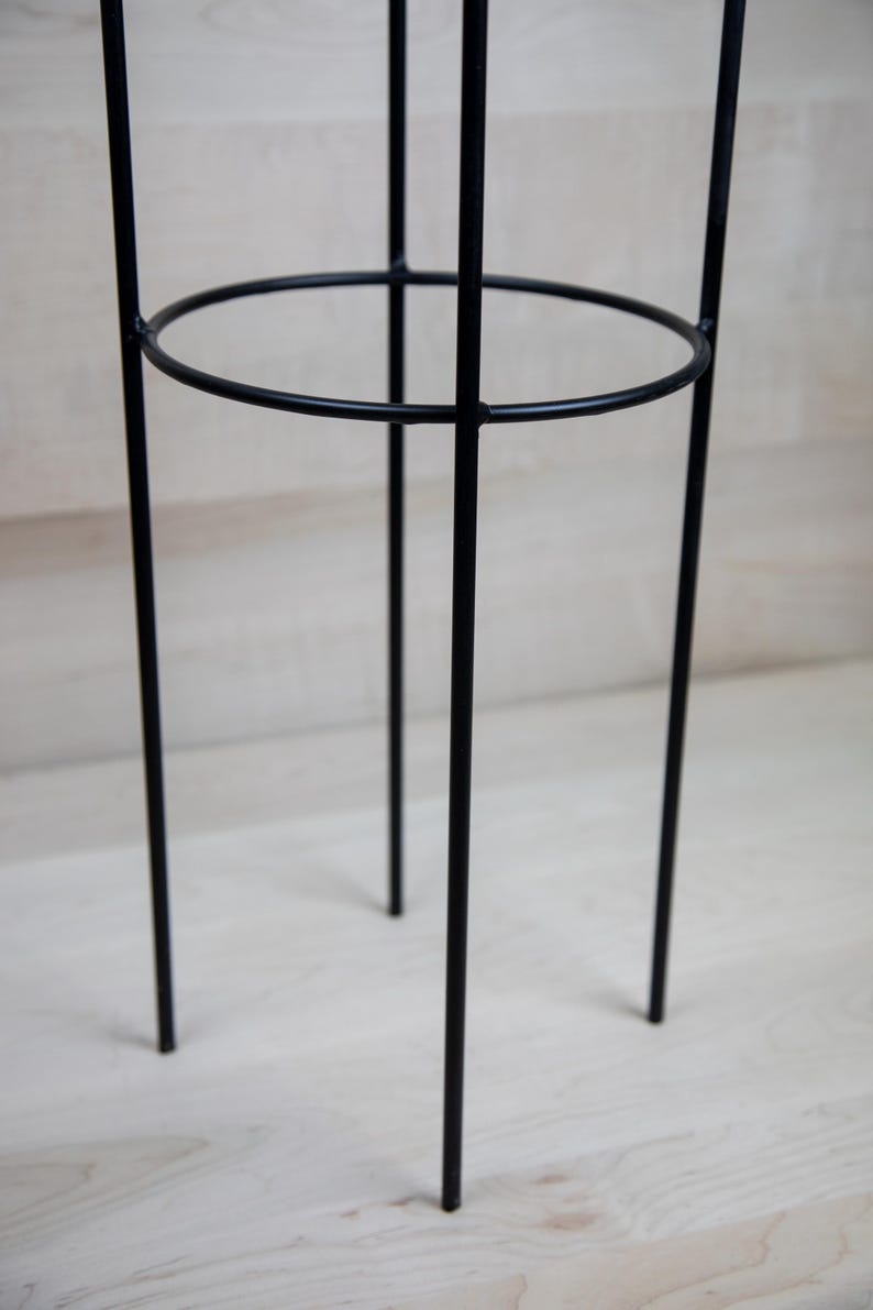 Round Obelisk Garden Trellis - Black Wrought Iron - Small & large - Amish made image 12