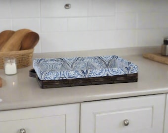 Flacher Servierkorb, handgefertigter gewebter Amish-Korb, anpassbar