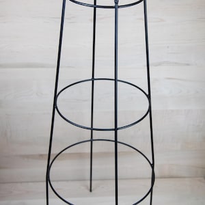 Round Obelisk Garden Trellis - Black Wrought Iron - Small & large - Amish made image 15