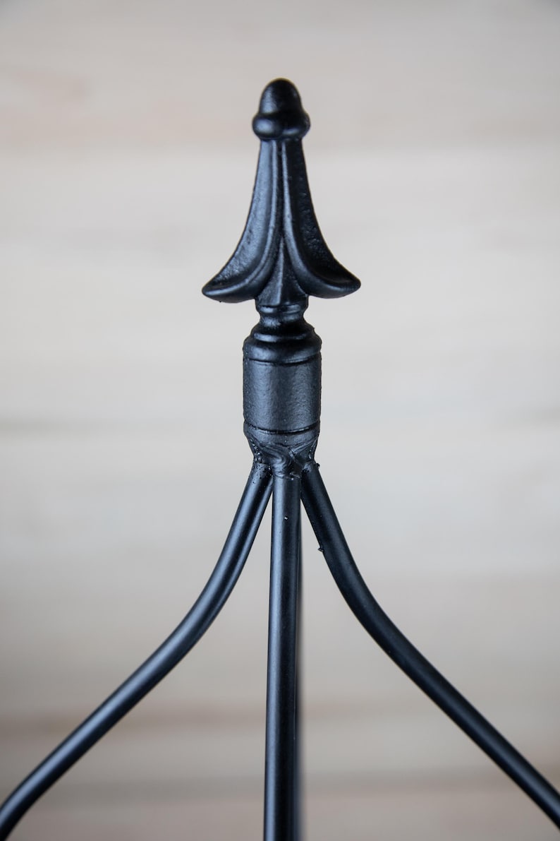Round Obelisk Garden Trellis - Black Wrought Iron - Small & large - Amish made image 13