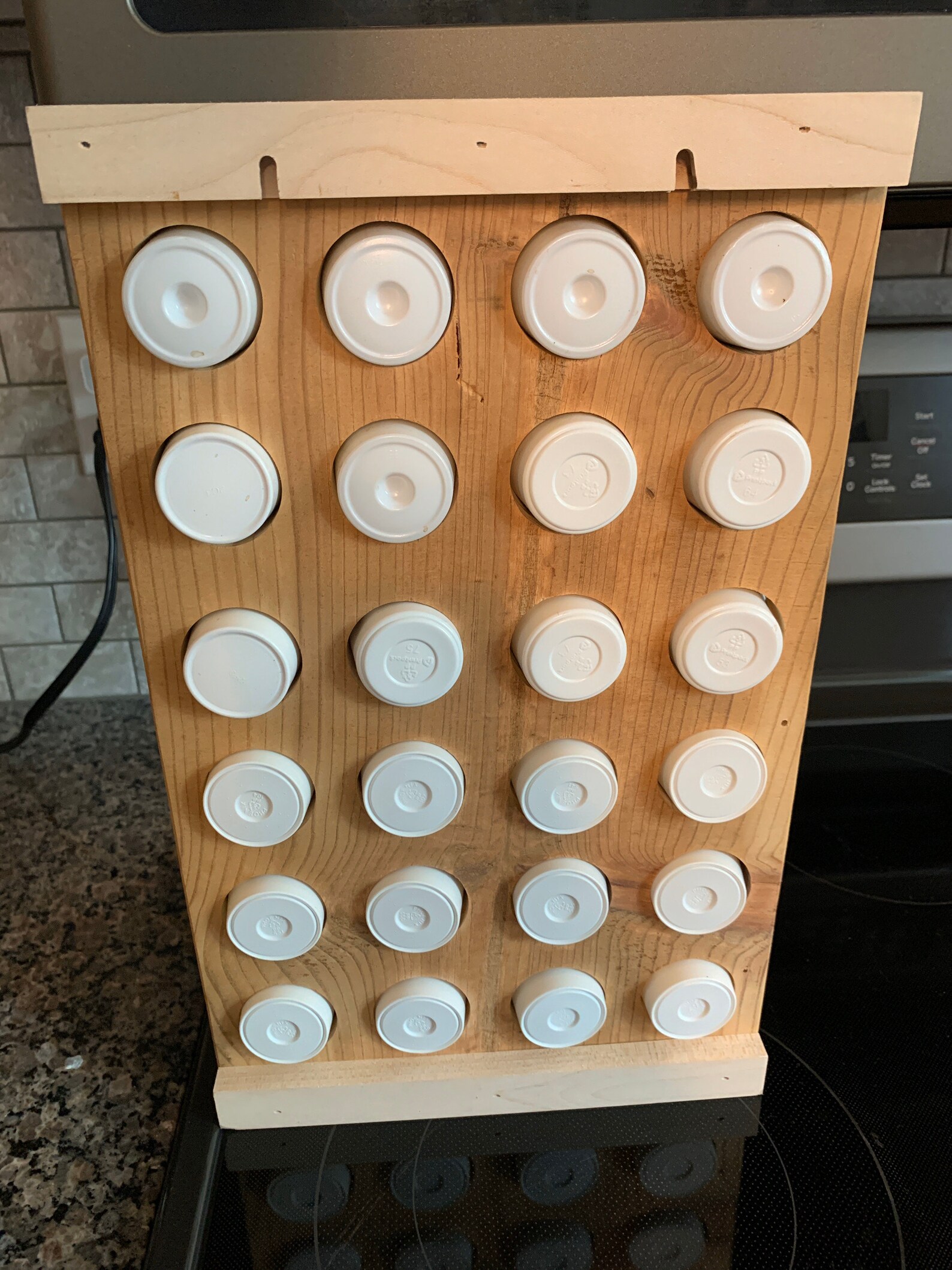 Wooden K Cup Pod Holder Keurig Coffee Storage Wall Mounted Etsy