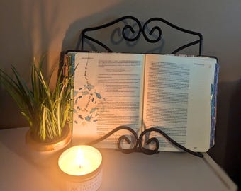 Black Wrought Iron Tabletop Easel - Art Display - Photo Display - Cookbook Holder - Amish Made