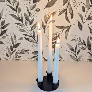 Wrought Iron 3 taper Candle Holder - Rustic Candle Stand - Farmhouse Style Decor Stand - Wedding Decor - Dining Table Accent