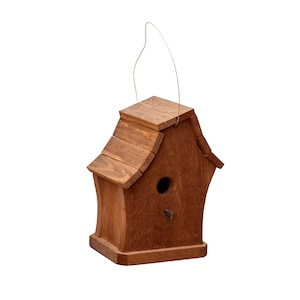 Rustic Hanging Birdhouse Handmade Weather Resistant Twister 1 hole