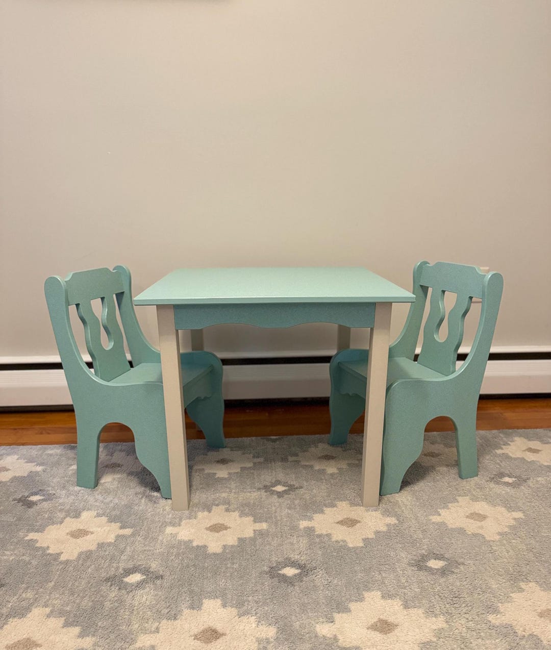 Childs Table and Chair Set-multiple Color Options- Durable Poly Wood ...