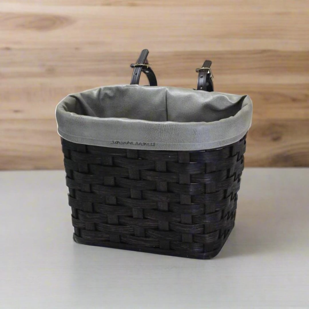 Amish Handmade Woven Bike Basket, Customizable Colors - Etsy