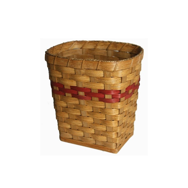 Vanity Waste Basket, Amish Handmade Woven Basket, Customizable