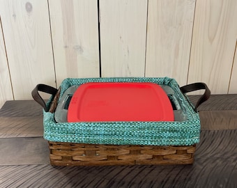 Quadratischer Kuchenpfannenkorb, handgefertigter gewebter Amish-Korb, anpassbar