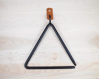 Sino de Jantar - Triangular - Ferro Forjado, Fabricado por Amish