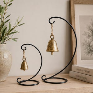 Wrought Iron Counter Stand – Rustic Bell Stand, Lantern Holder, Ornament Hanger, Banana Stand, Fruit Holder – small & large
