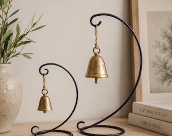 Wrought Iron Counter Stand – Rustic Bell Stand, Lantern Holder, Ornament Hanger, Banana Stand, Fruit Holder – small & large