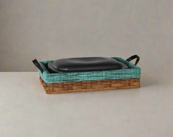 Kuchen-Pfannenhalter-Korb, handgemachter gewebter Korb der Amish, anpassbar