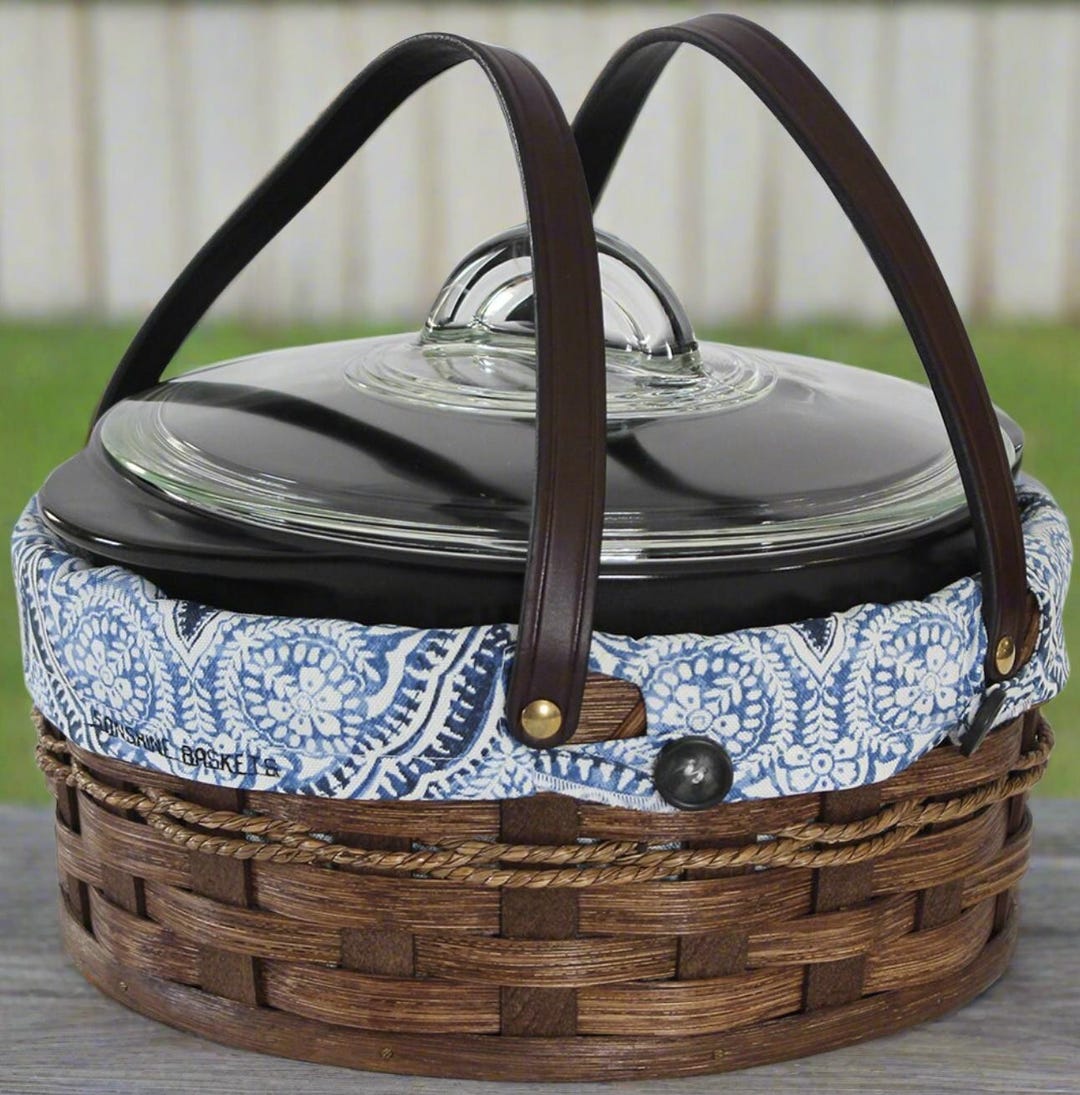 Dutch Oven 'rock Crock' Basket , Amish Handmade Woven Basket ...