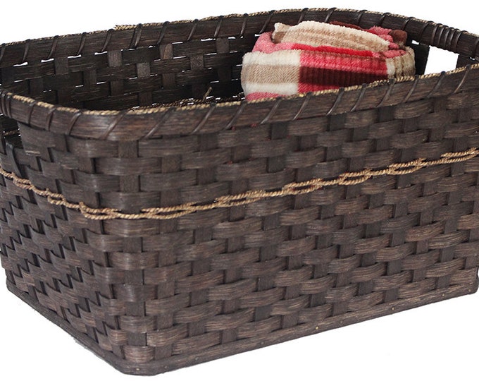 Woven Blanket Basket, Amish Handmade Woven Basket, Customizable