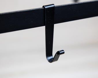 Flat Iron Hooks for Pot Rack or Utensil Bar - Amish Made