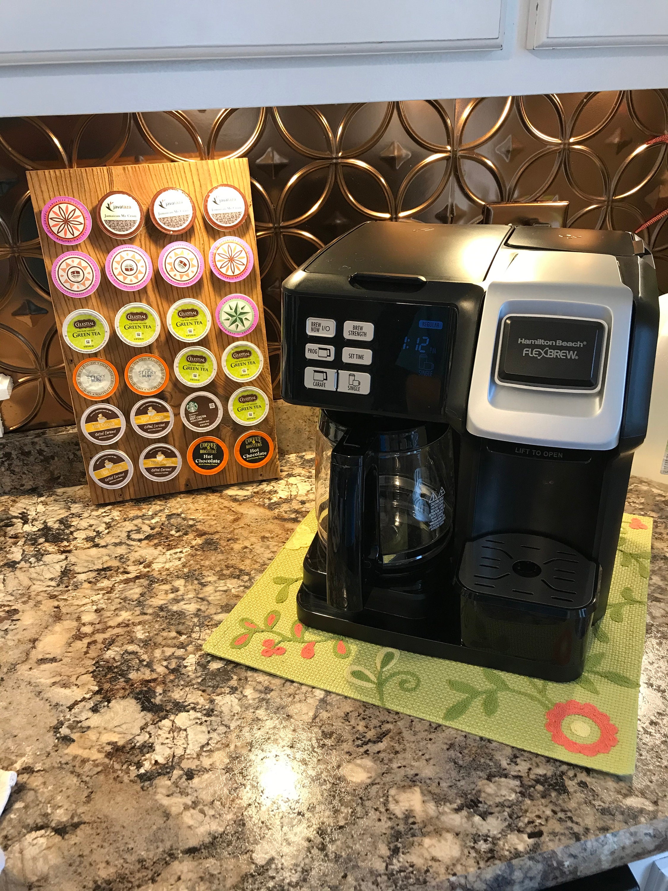 Wooden K Cup Pod Holder Keurig Coffee Storage Wall Mounted Etsy