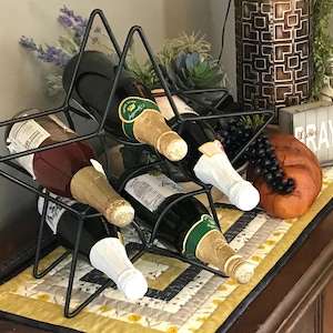 Wrought Iron Table Top Wine Racks Etsy UK