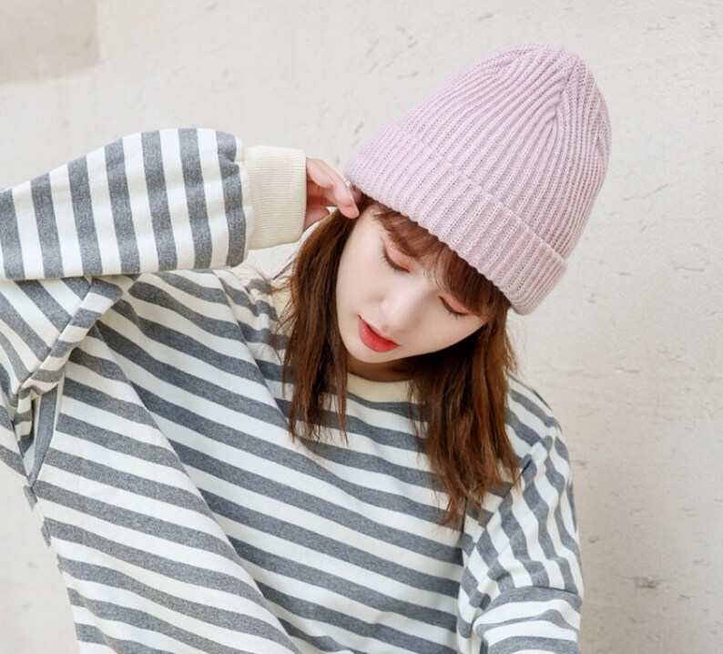 Women Knitted Beanie Caps Soft Warm Beanie