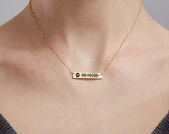 Jewelora Scannable Custom Spotify Code Musik Halskette Personalisierte Song Edelstahl Anhänger Geschenk Schmuck für Männer Frauen Papa Mama BBF zum Geburtstag