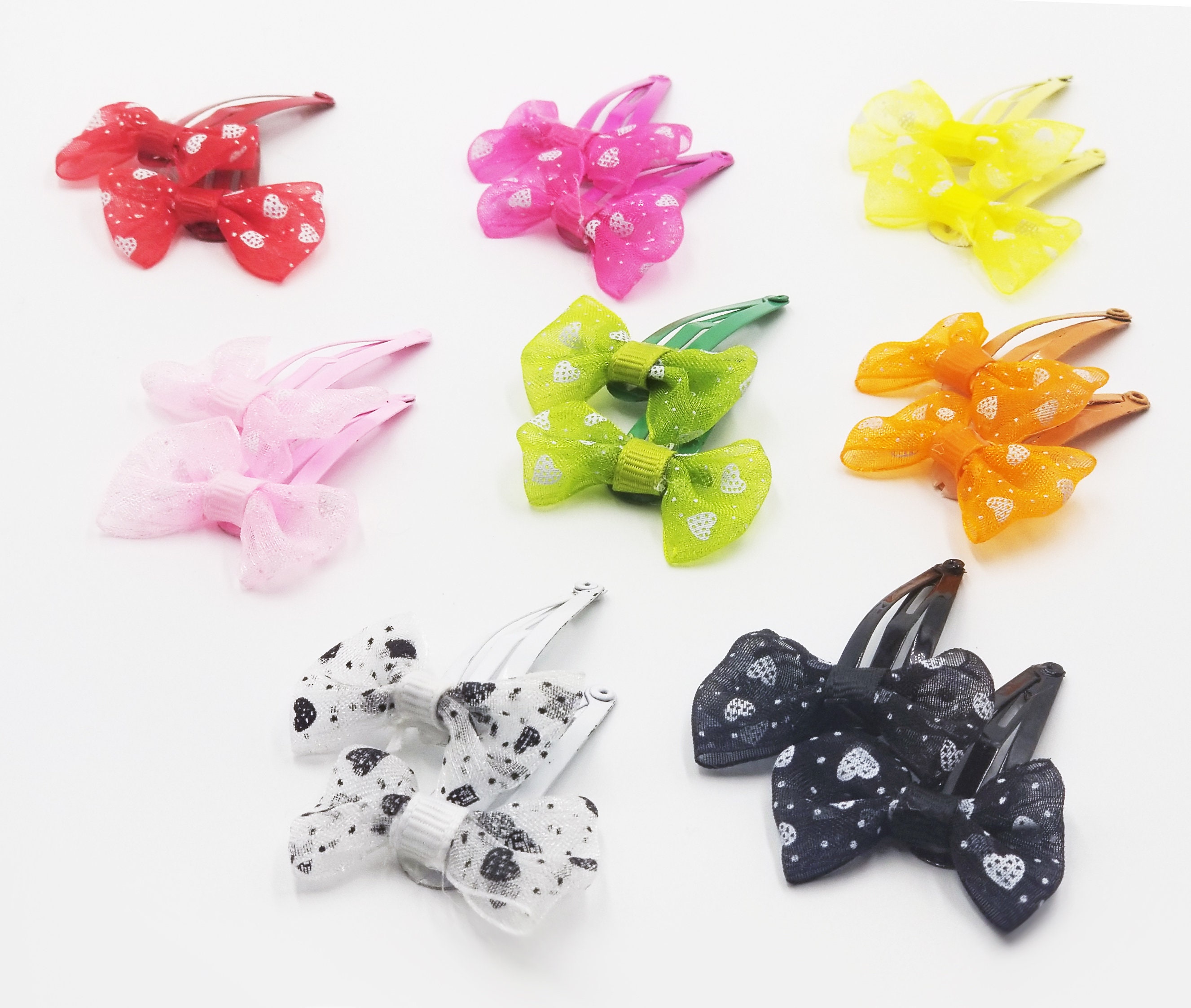 8 pcs Multi Colored Baby Girl Hair Clips Toddlers Infants Kids Etsy