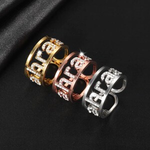 Letter Engraved Rings for Women Custom Ring Men Engagement - Etsy