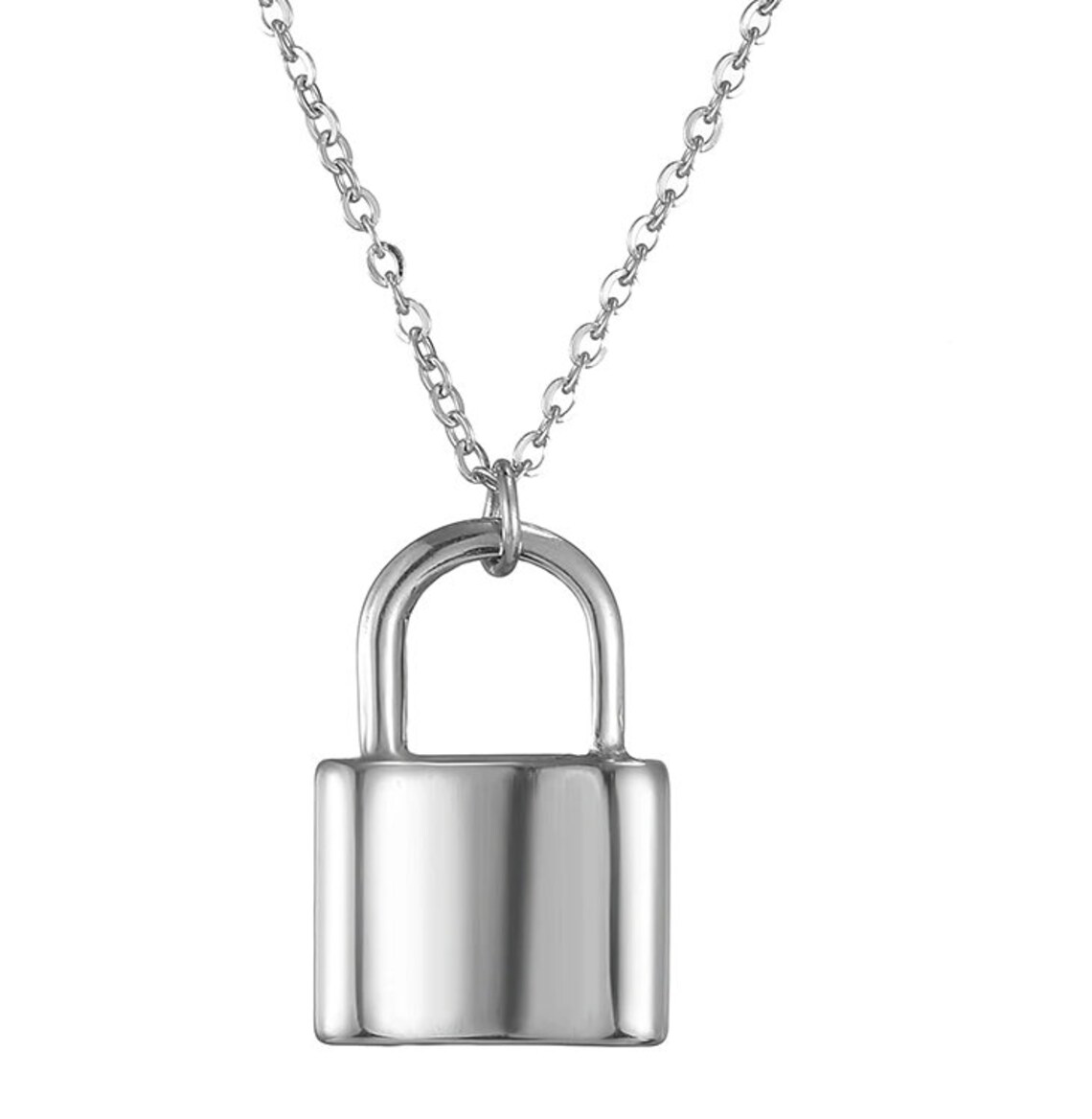 Custom Name Square Lock Necklaces for Women Friendship Couple Etsy