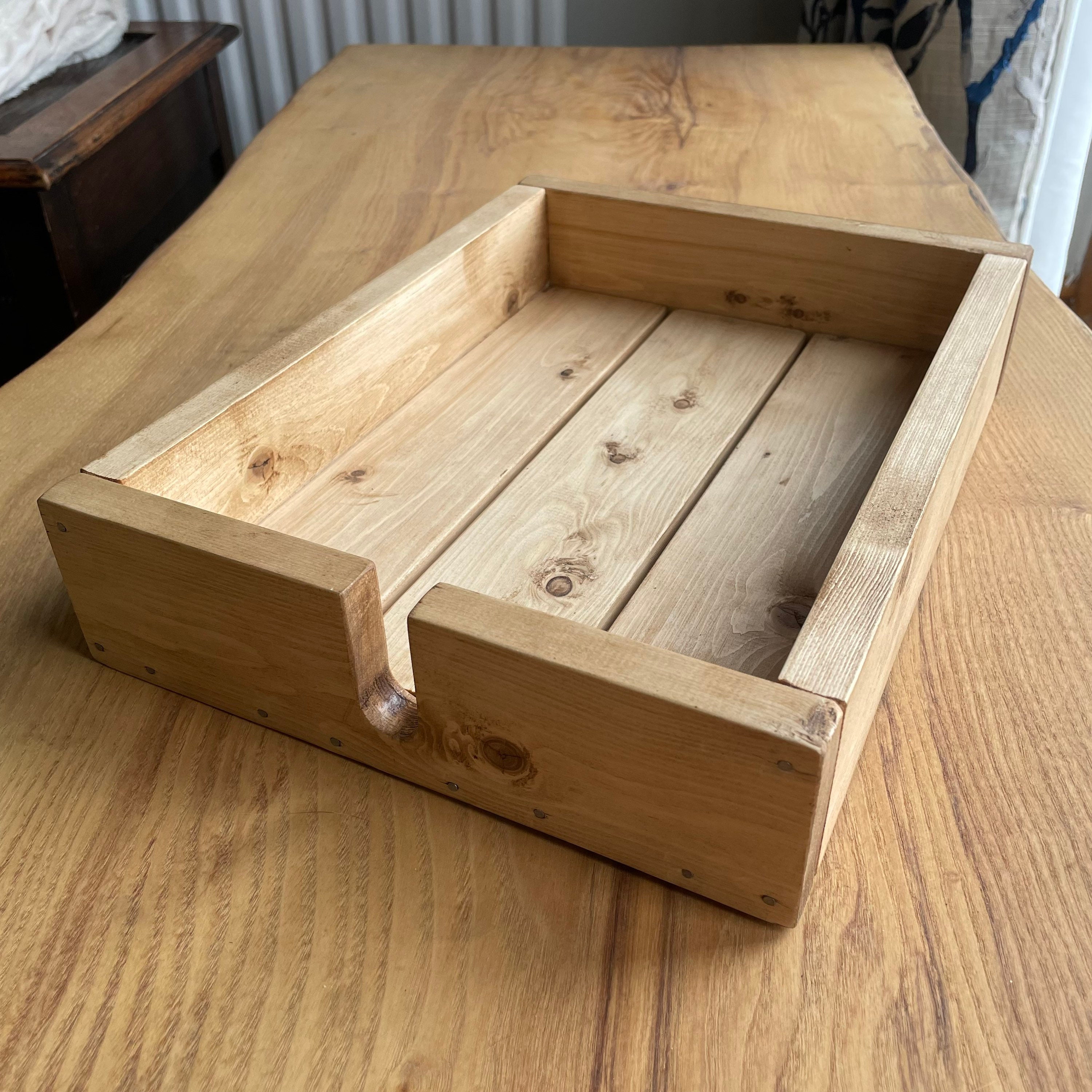 Rustic Wooden Office Paper Tray Paper Tray Storage A4 Etsy UK
