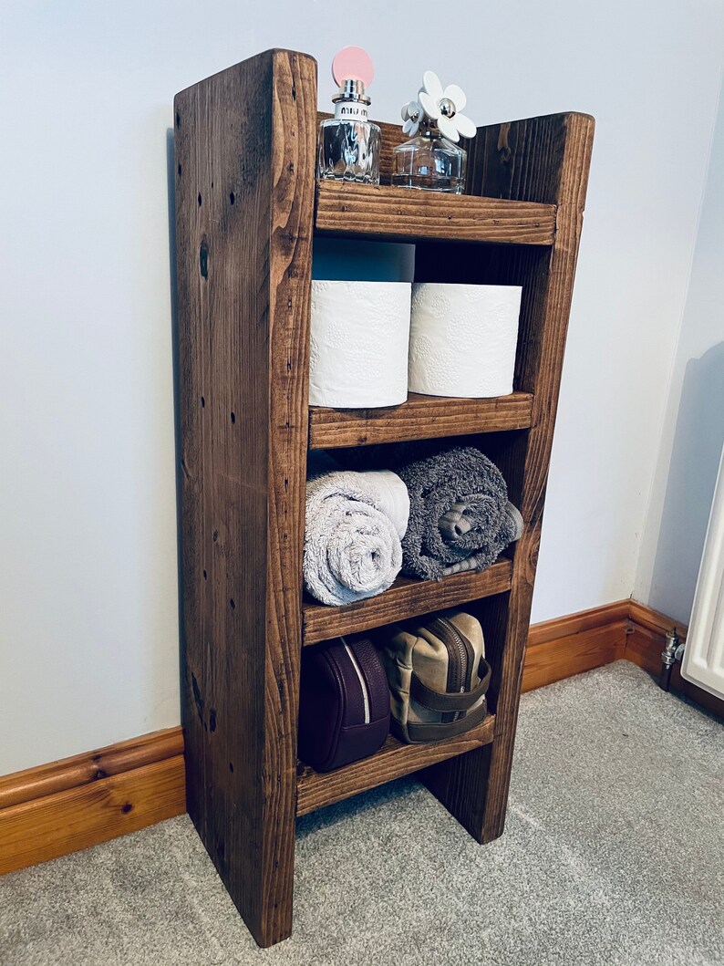 Rustikaler Badezimmer Vorratsturm Badezimmer Holzregale Turm | Etsy
