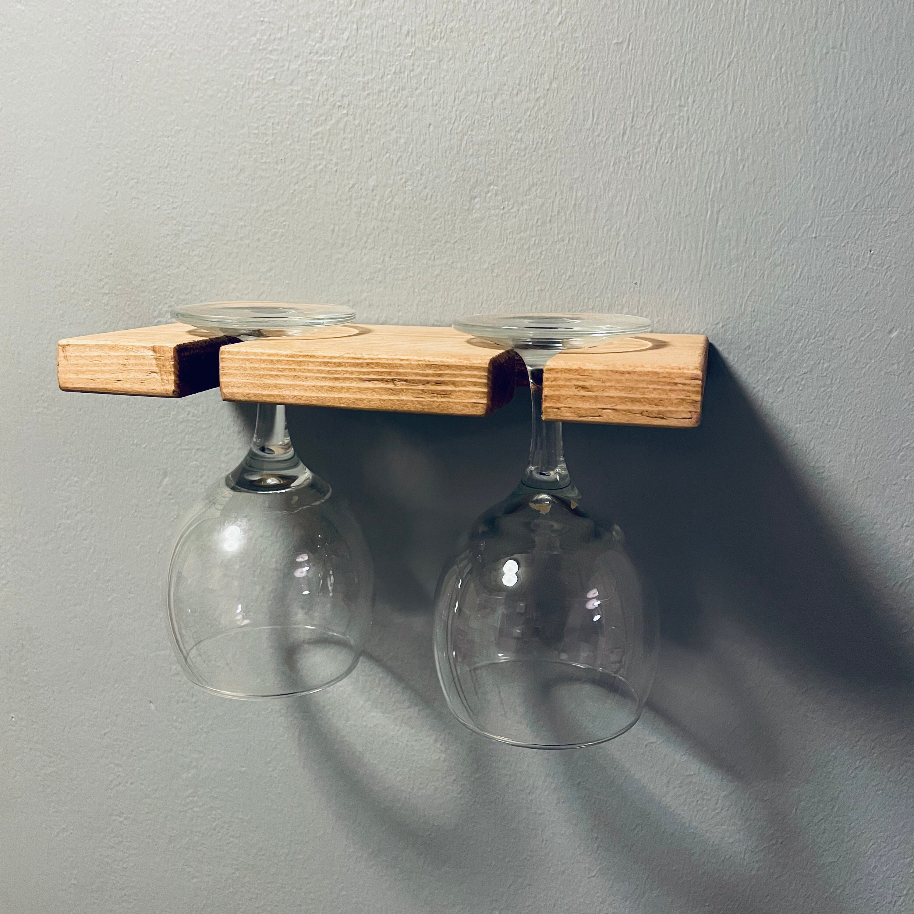 Wine Glass Gin Glass Floating Shelf Floating Wine Glass Rack Etsy