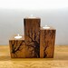 Bespoke Candle Holders | Solid Oak Candle Holder | Romantic Candles | Gothic Candles | Bespoke Candle Holder | Lichtenberg | Fractal Burning 