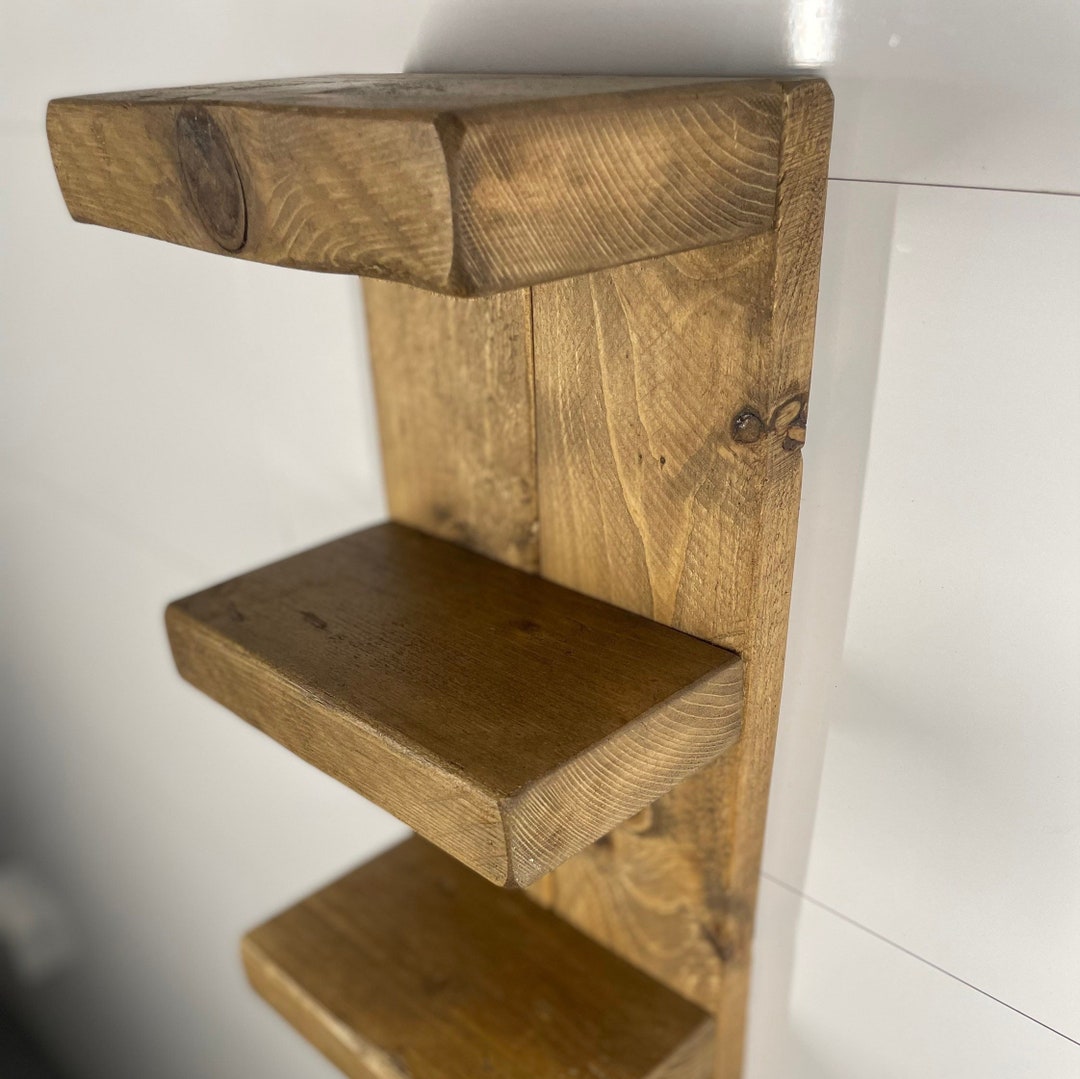 Narrow Bathroom Shelves Rustic Shelves Etsy UK