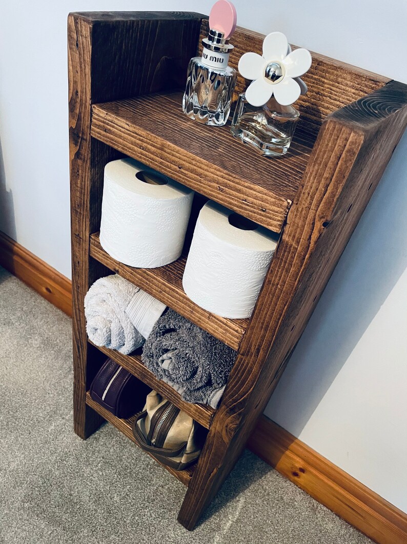 Rustikaler Badezimmer Vorratsturm Badezimmer Holzregale Turm | Etsy