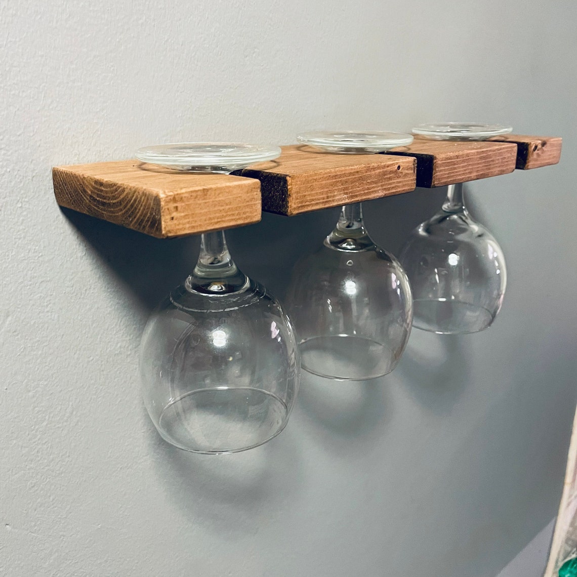 Wine Glass Gin Glass Floating Shelf Floating Wine Glass Rack Etsy