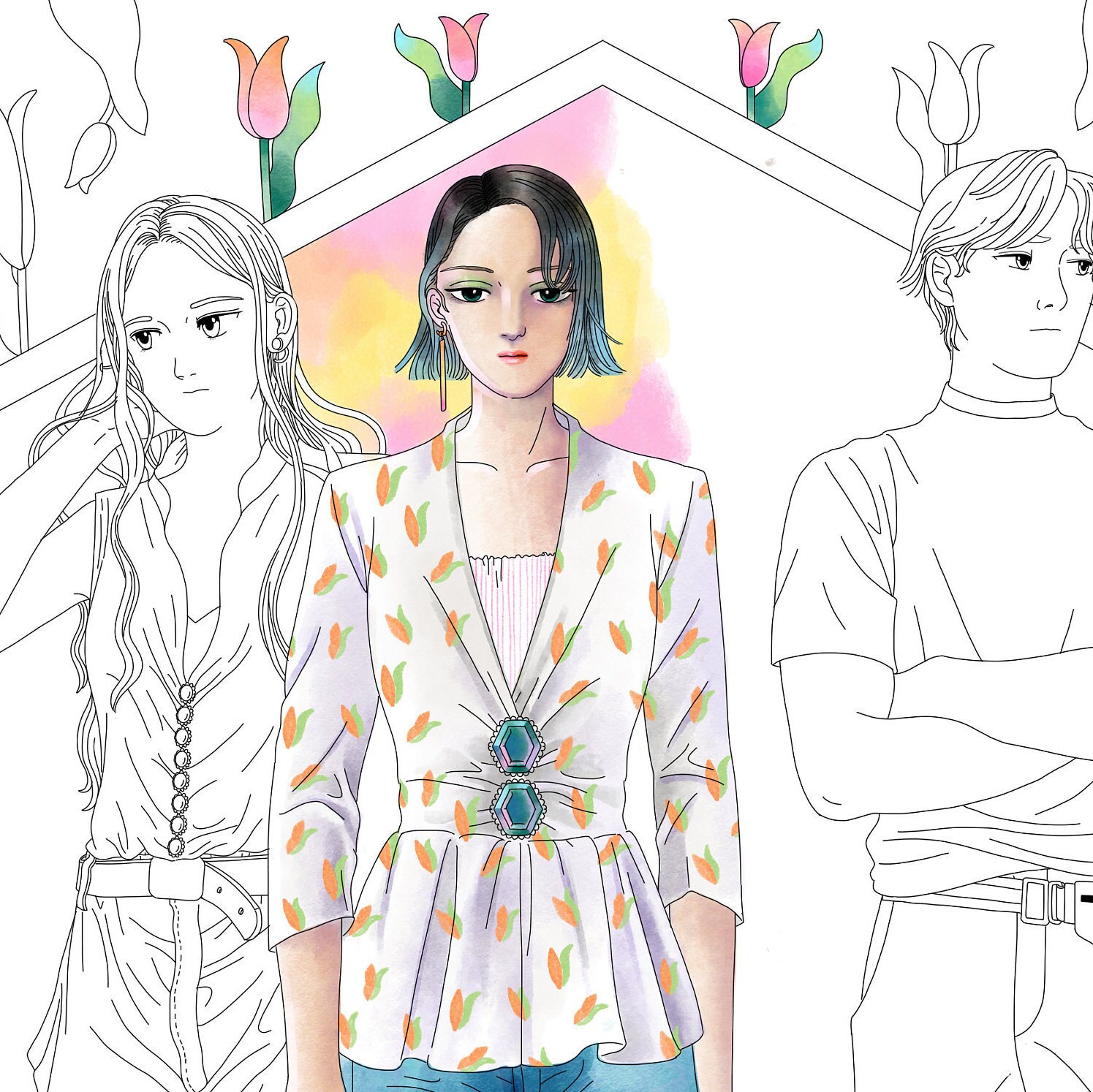 Friends Printable Coloring Pagescoloring Pages for Adult - Etsy