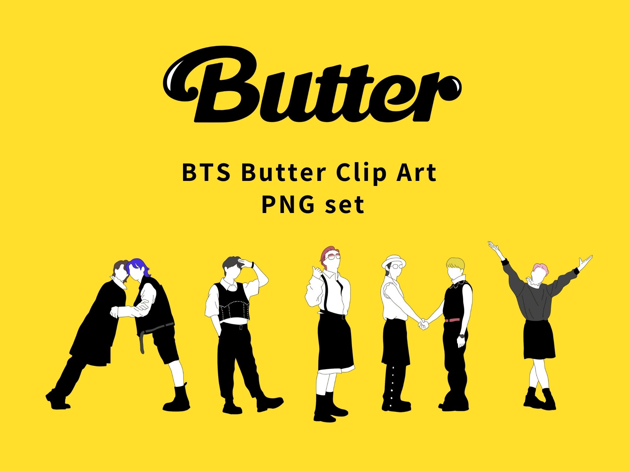BTS Butter Logo clipart set Army logo png fileBTS butter | Etsy