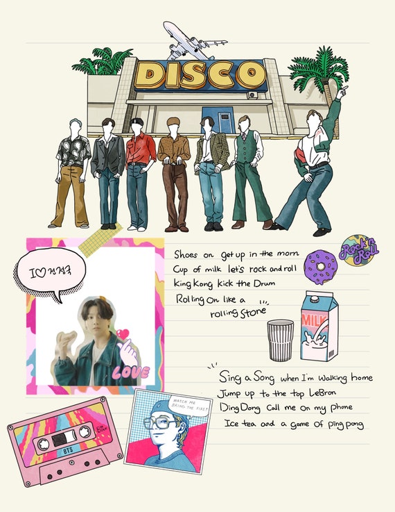 Bts Dynamite Inspired Digital Stickers For Goodnotes Etsy