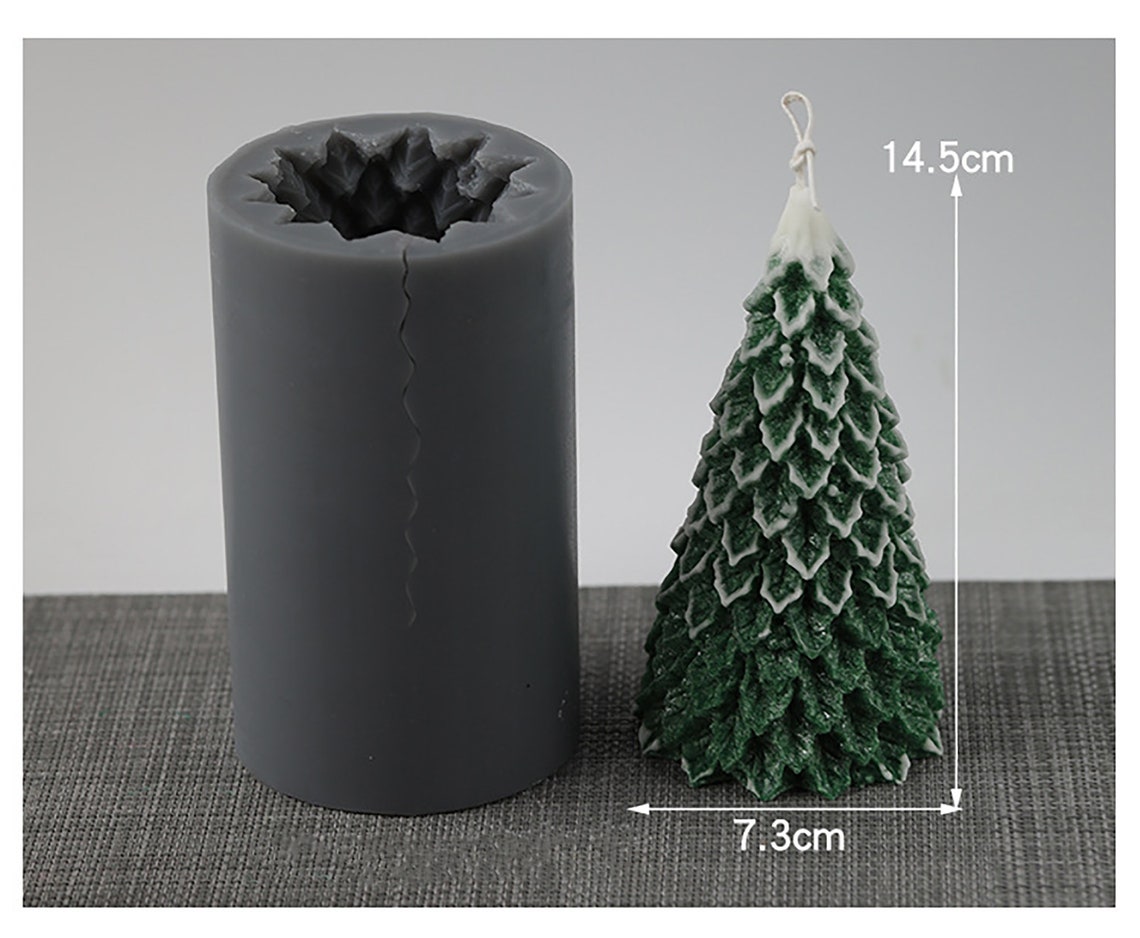Christmas Tree Candle Mold Christmas Candle Mold Silicone Etsy