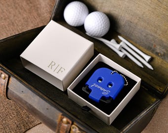Personalized engraved golf ball counter. Gifts for golf enthusiasts and Groomsman