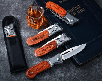 Coltello multiuso personalizzato con incisione, coltello tascabile personalizzato, regalo unico per gli amanti delle attività all'aperto, regalo per i testimoni dello sposo, regalo di ringraziamento per il testimone.