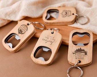 Personalized Engraved Groomsmen Wooden Bottle Opener,Wooden Custom Bottle Opener,Bottle Opener for Groomsmen,Anniversary Gift,Groomsmen Gift