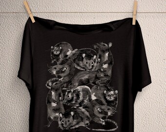 T-shirt rat mignon, vêtements goth pastel, chemise grunge doux, nu goth, grunge pastel, sorcière verte, roi des rats, vêtements goth, haut gothique