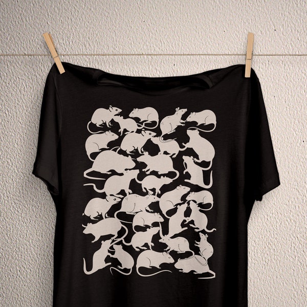 Süßes Ratten Shirt, Pastell Goth Kleidung, Ratten König T-Shirt, Wicca witchy Hexen kleid, gotische Kleidung, Soft Grunge, Nu Goth, plus size Top