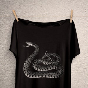 Huge snake cobra t-shirt, animal lover shirt, witch clothes, pagan satanic clothing, pastel goth aesthetic, witchcraft wicca shirt top 5xl